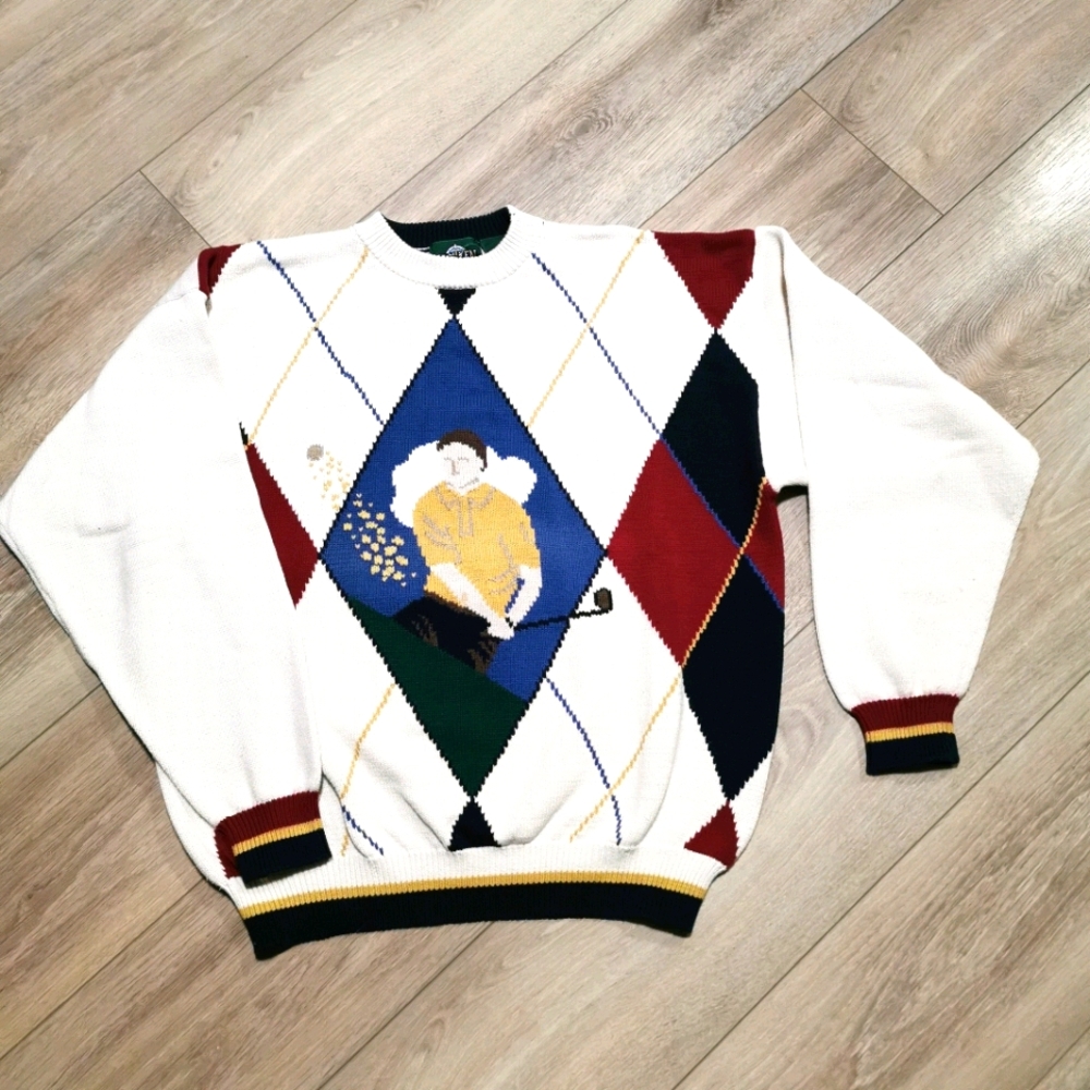 Vintage 90s Jantzen Golf Sweater Men's Size XL